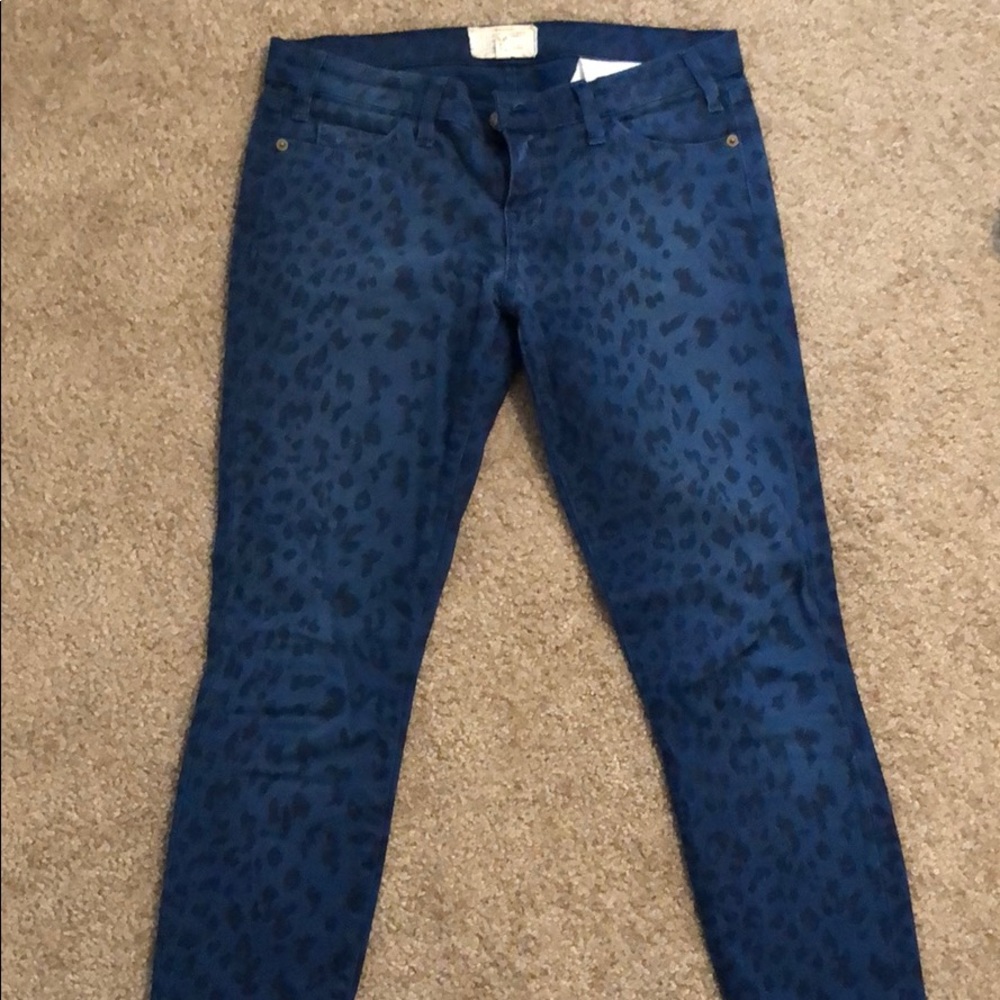 Blue Current/Elliot Leopard Print Jeans